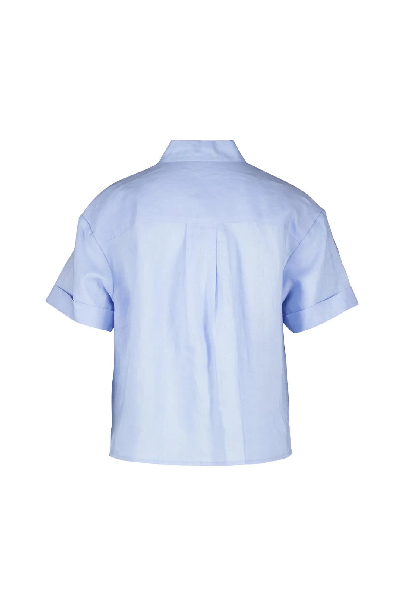 Leinenbluse mit aufgesetzten Taschen