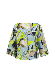 Leinenbluse gemustert