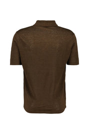 Strick-Poloshirt aus Leinen