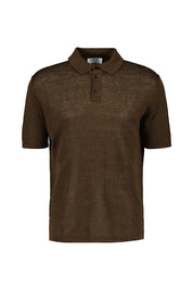 Strick-Poloshirt aus Leinen
