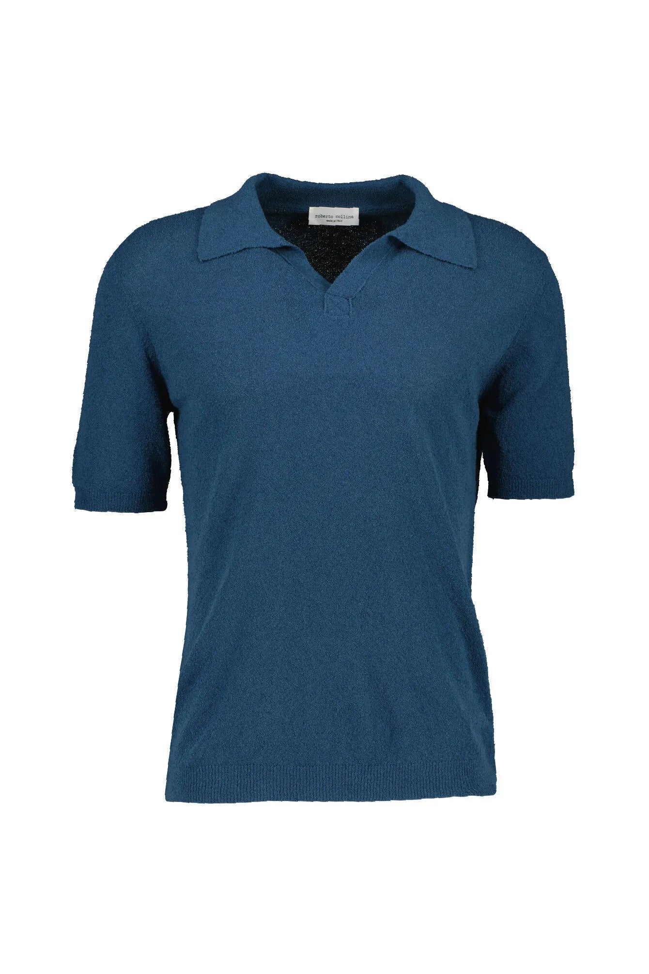 Strick-Poloshirt aus Baumwollmix