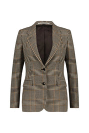Blazer mit Hahnentrittmuster