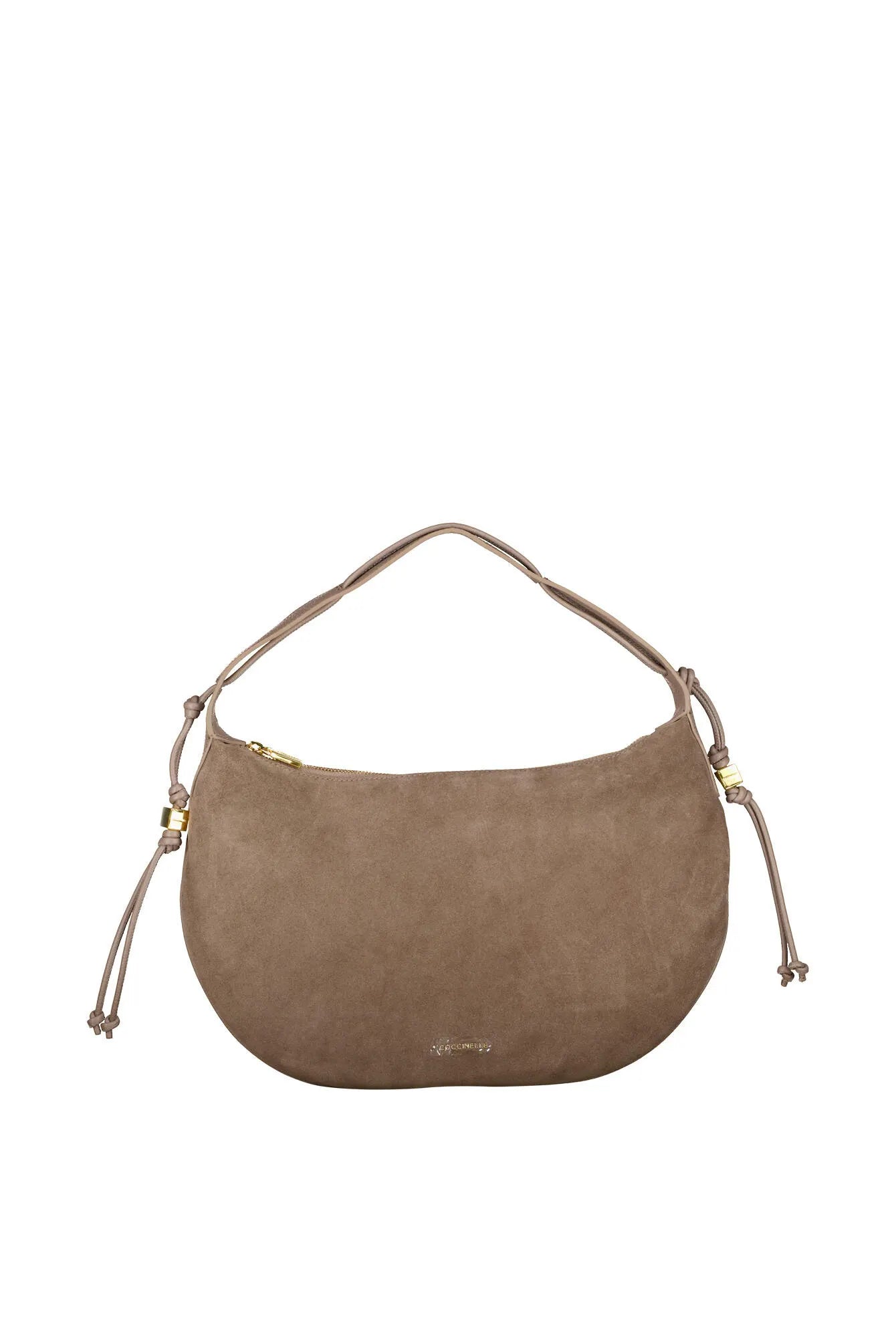 Schultertasche aus Wildleder