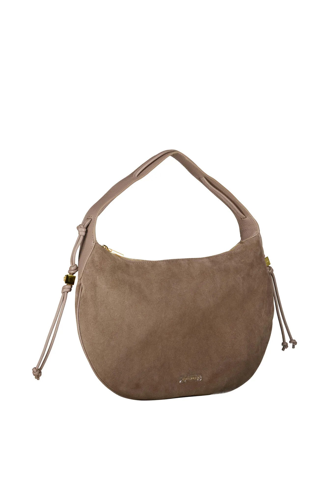 Schultertasche aus Wildleder