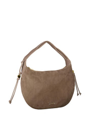 Schultertasche aus Wildleder