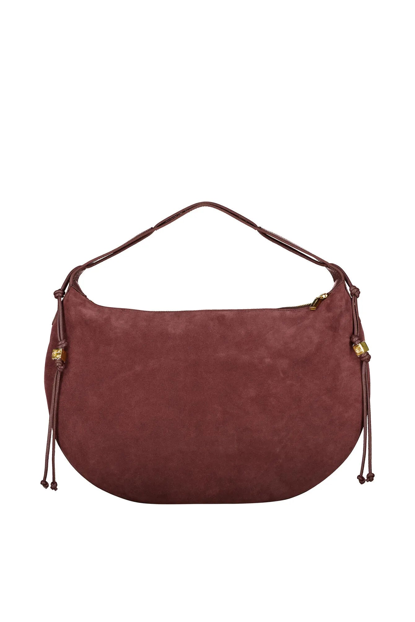 Schultertasche aus Wildleder