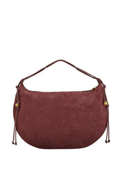 Schultertasche aus Wildleder