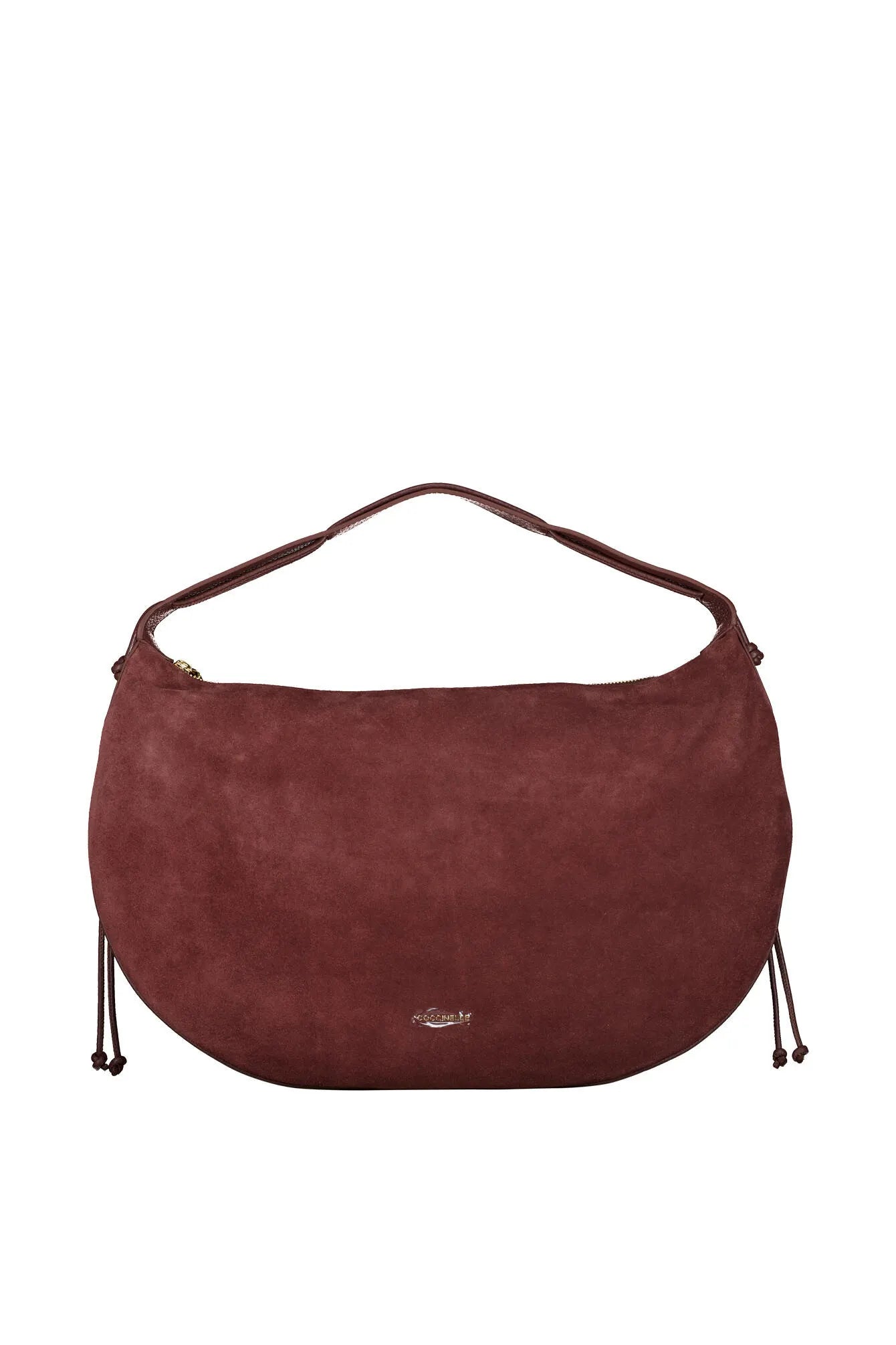Schultertasche aus Wildleder