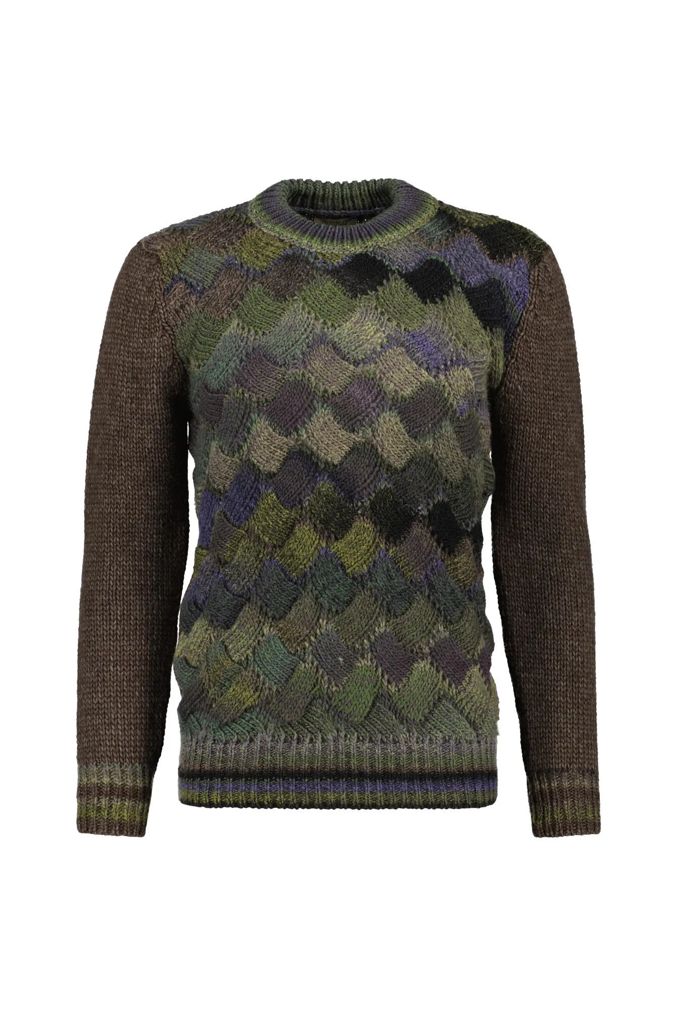 Strickpullover aus Woll-, Alpakamix