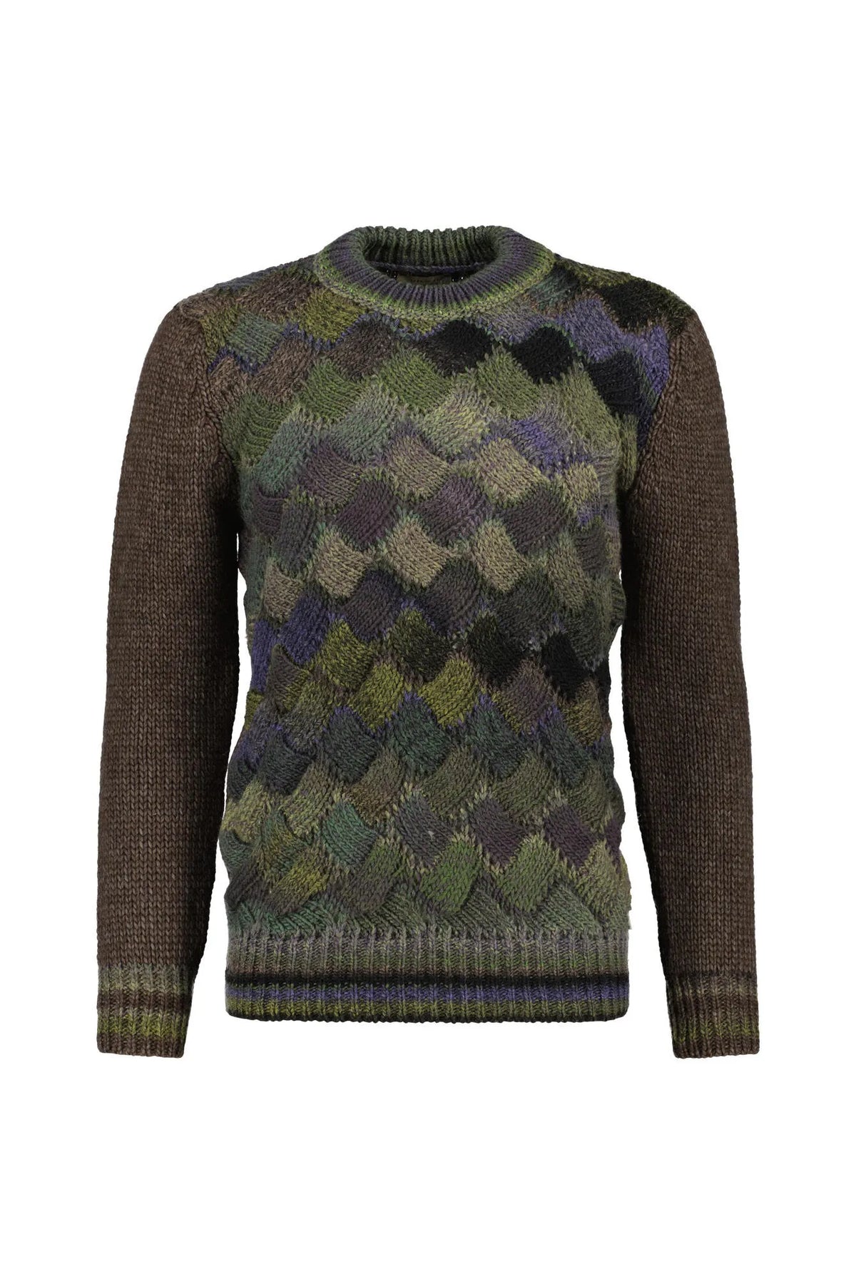 Strickpullover aus Woll-, Alpakamix