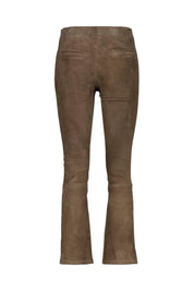 Wildleder-Hose Slim Fit mit Schlag