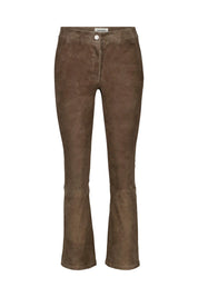 Wildleder-Hose Slim Fit mit Schlag