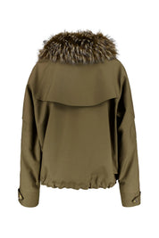 Jacke mit Faux Fur Kragen