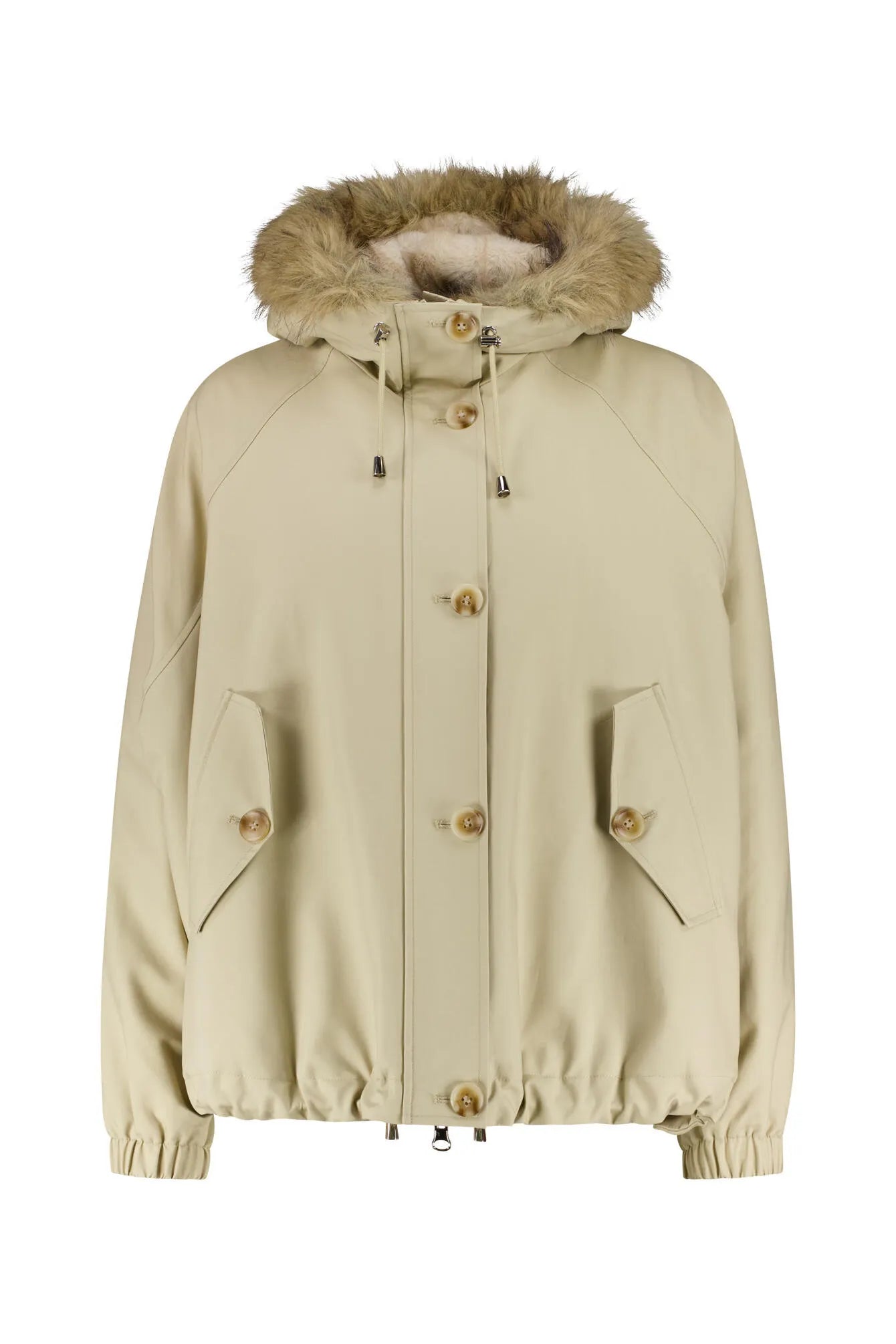 Jacke mit Faux Fur Kragen