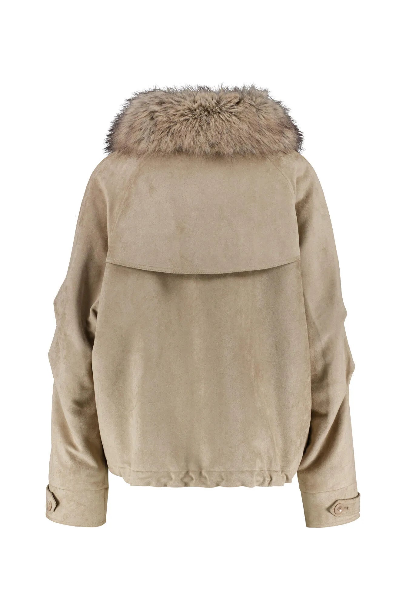 Jacke mit Faux Fur Kragen