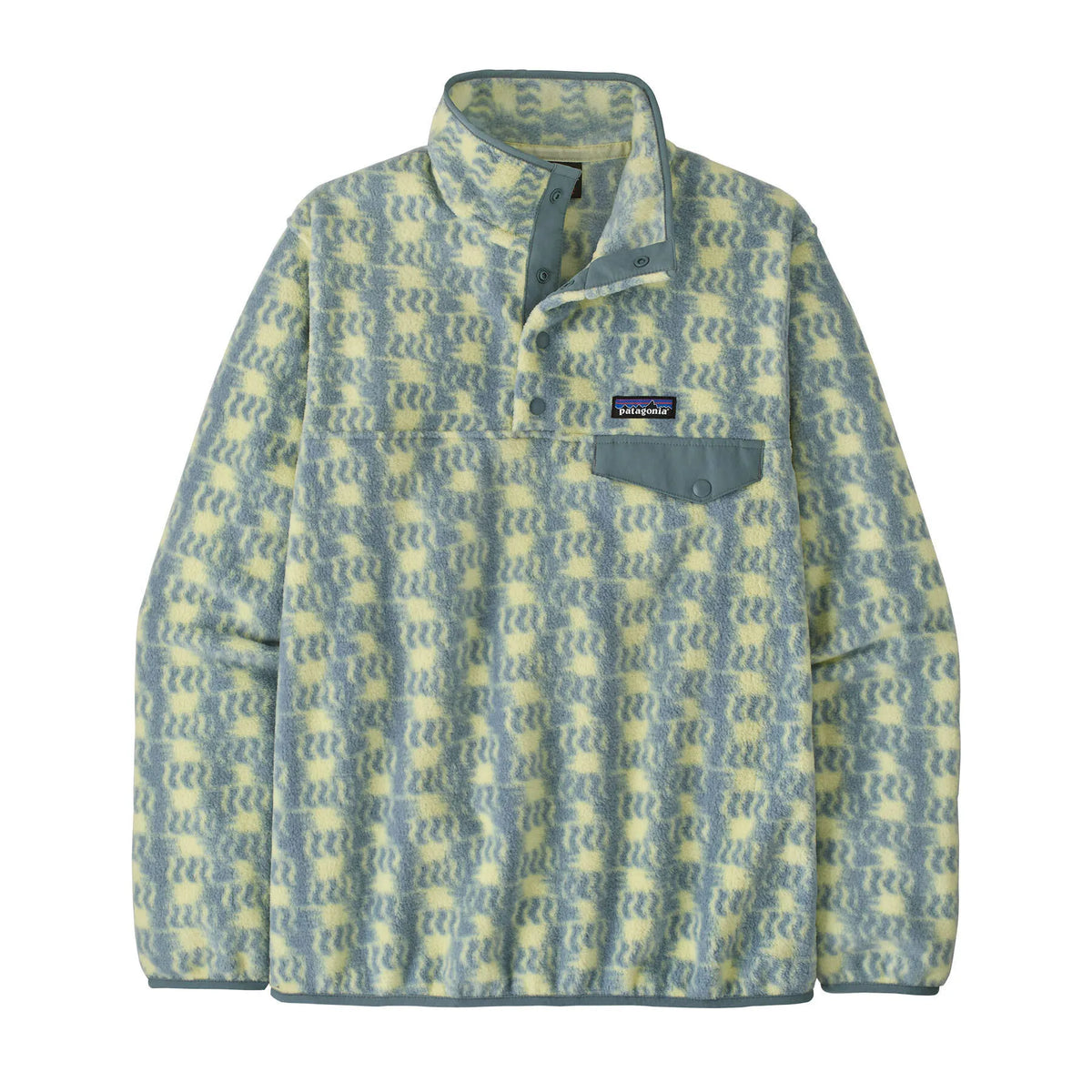 Fleecepullover mit halber Knopfleiste