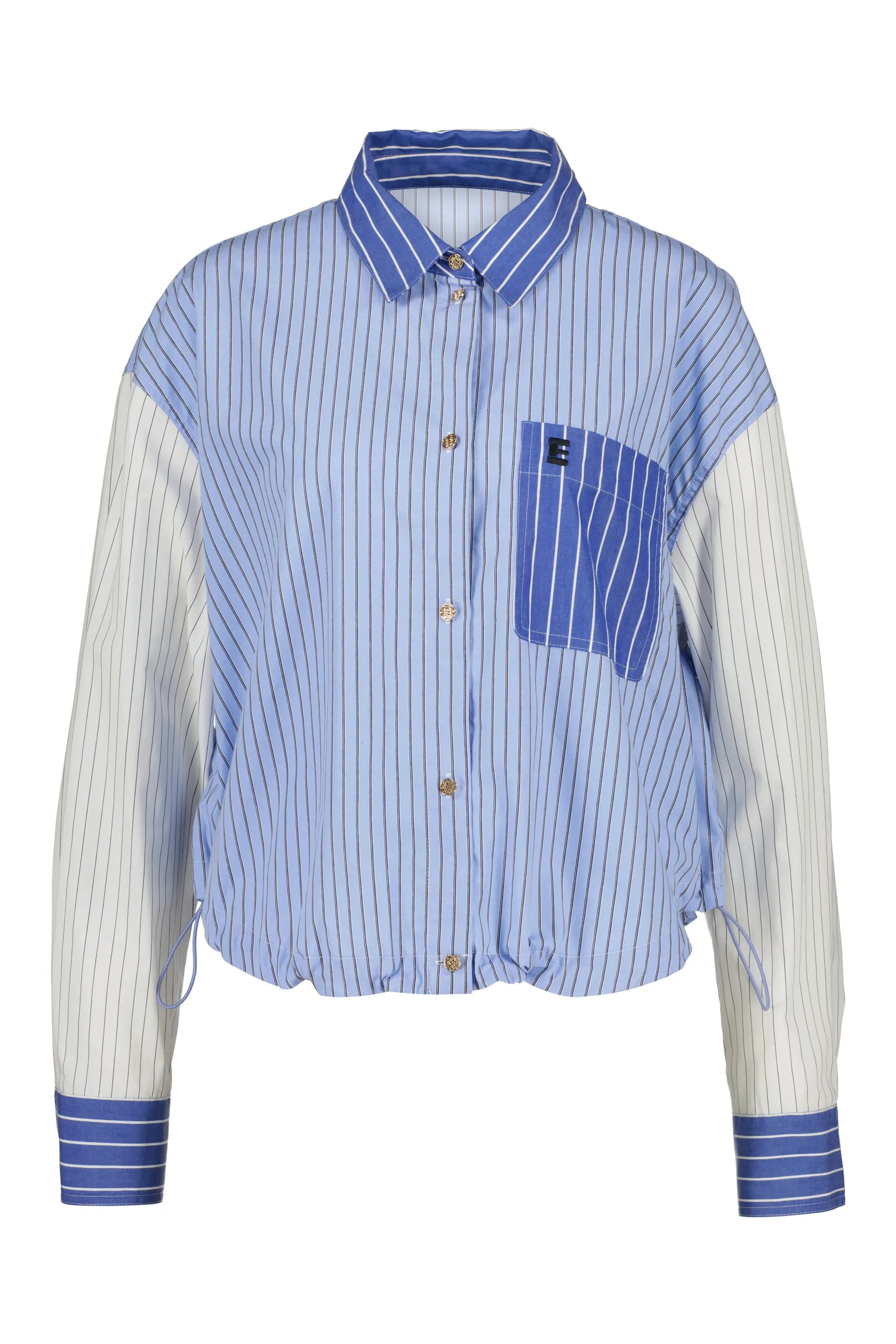 Patchwork-Bluse Relaxed Fit