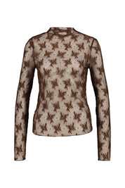Langarmshirt mit Mesh-Optik