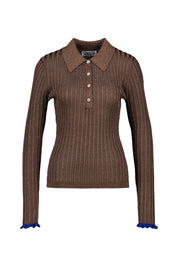 Poloshirt KARAN in Metallic-Optik