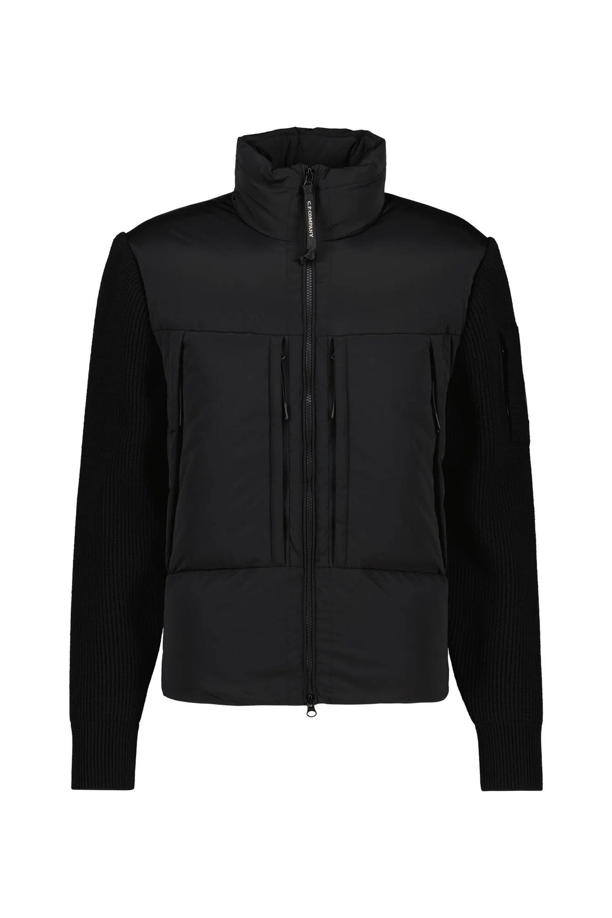 Daunen-Hybridjacke mit Stehkragen