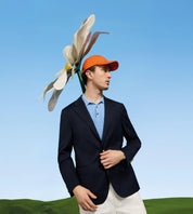 Strick-Poloshirt mit Zopfstrickmuster