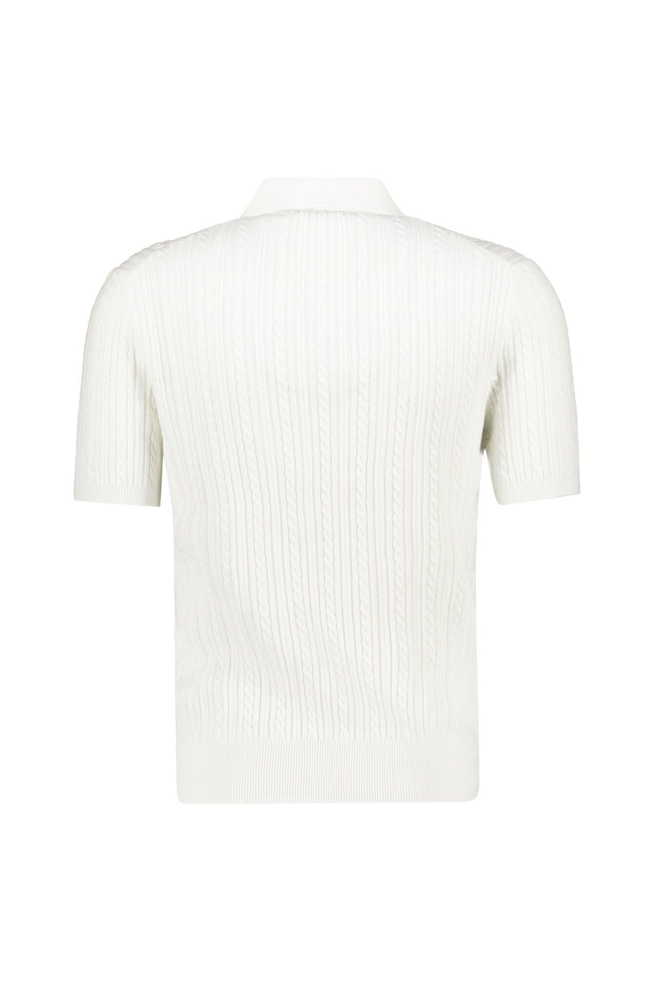 Strickpoloshirt aus Baumwolle