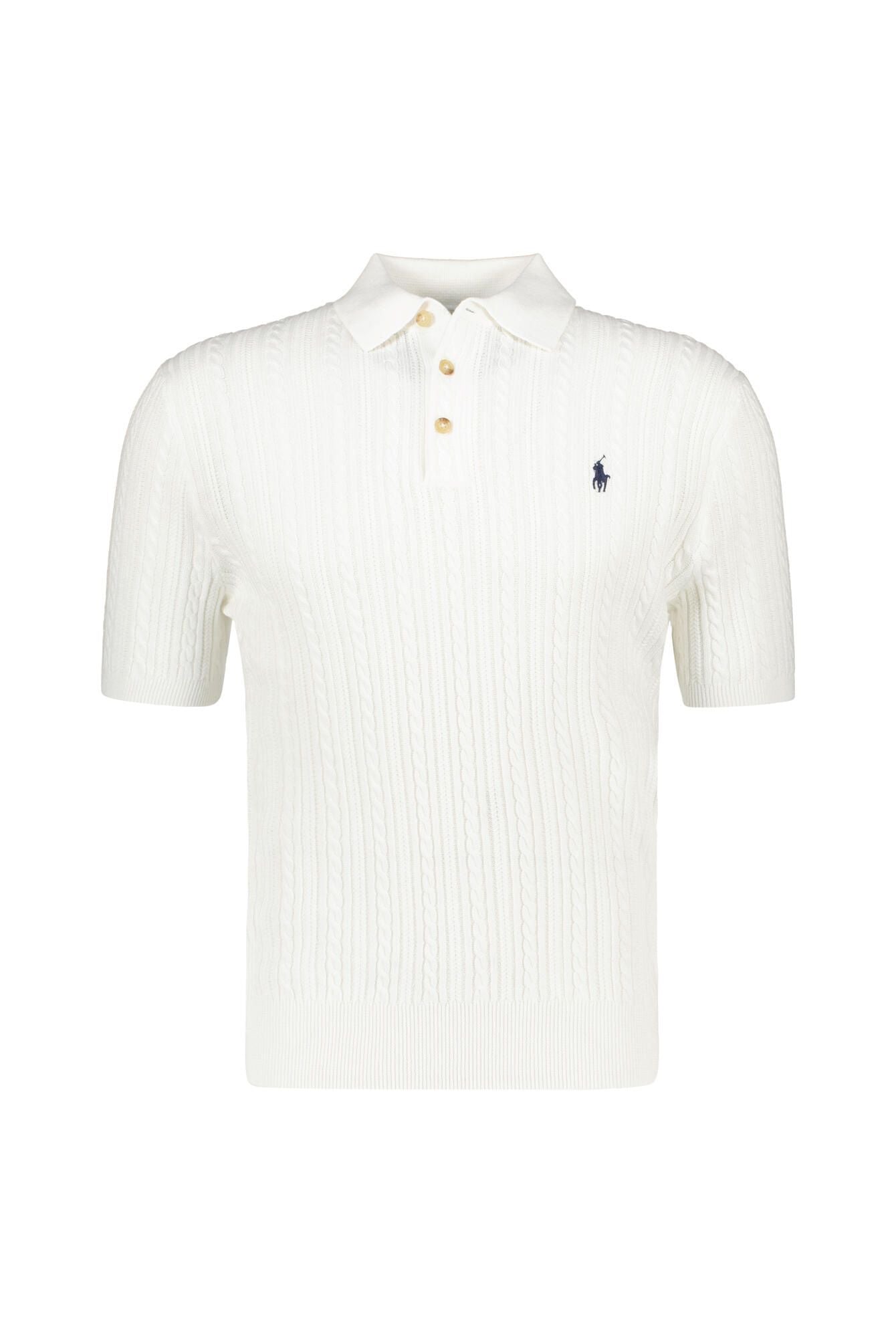Strickpoloshirt aus Baumwolle