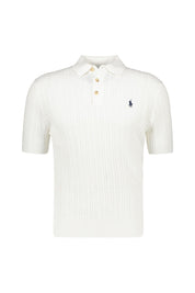 Strickpoloshirt aus Baumwolle