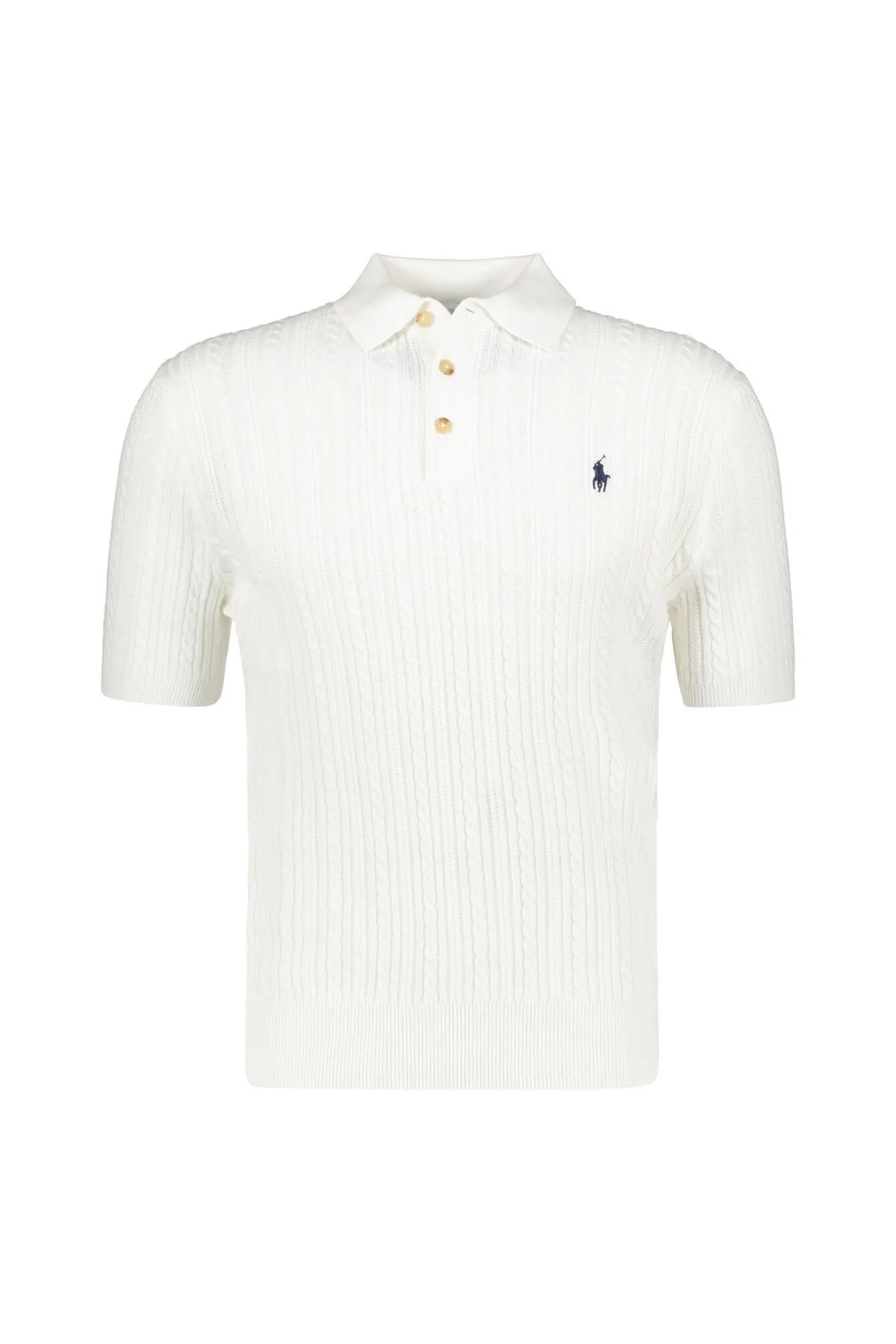 Strickpoloshirt aus Baumwolle