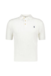 Strickpoloshirt aus Baumwolle