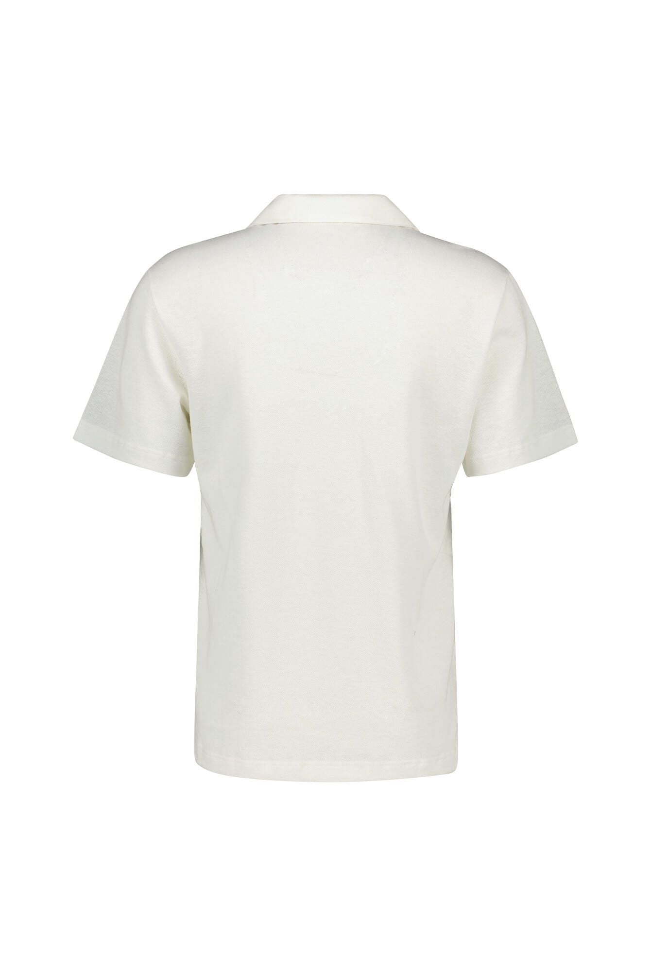 Strick-Poloshirt aus Baumwollmix